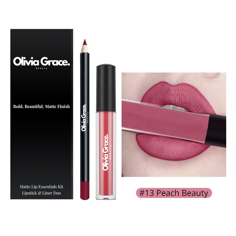 Matte Lip Essentials Kit - Lipstick & Liner Duo