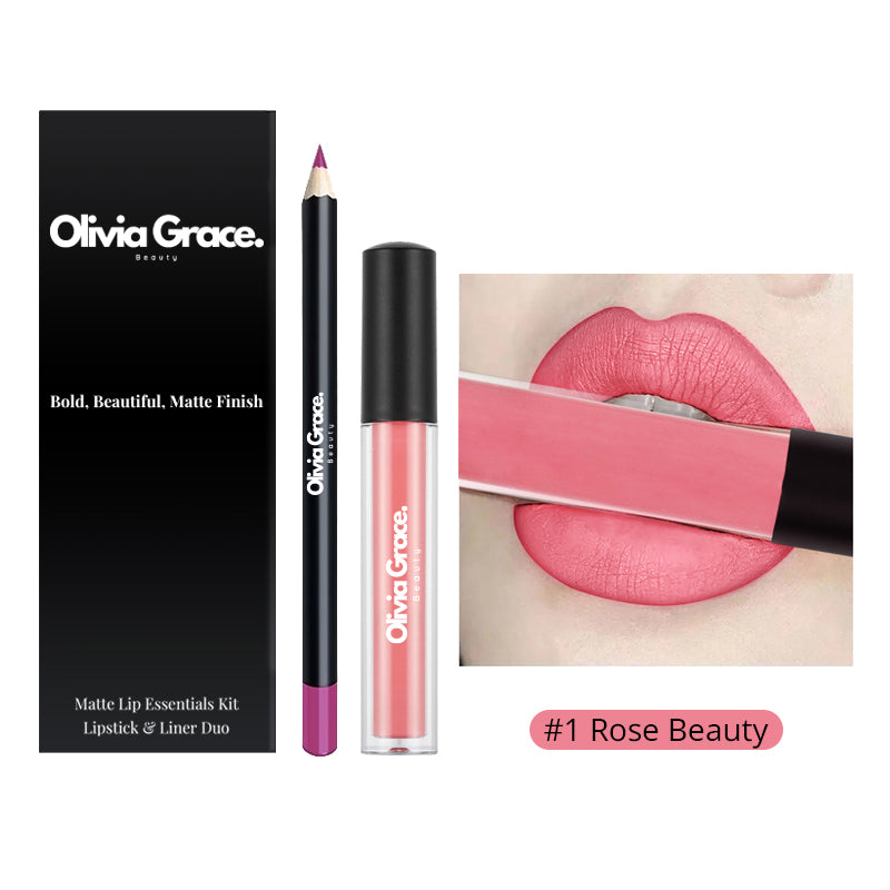 Matte Lip Essentials Kit - Lipstick & Liner Duo