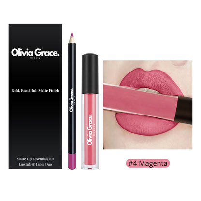 Matte Lip Essentials Kit - Lipstick & Liner Duo